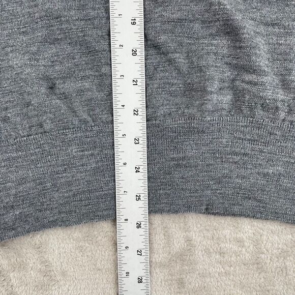 Banana Republic Henley Sweater Men Large 100% Merino Wool Slub Blade Collar Prep - Picture 8 of 10